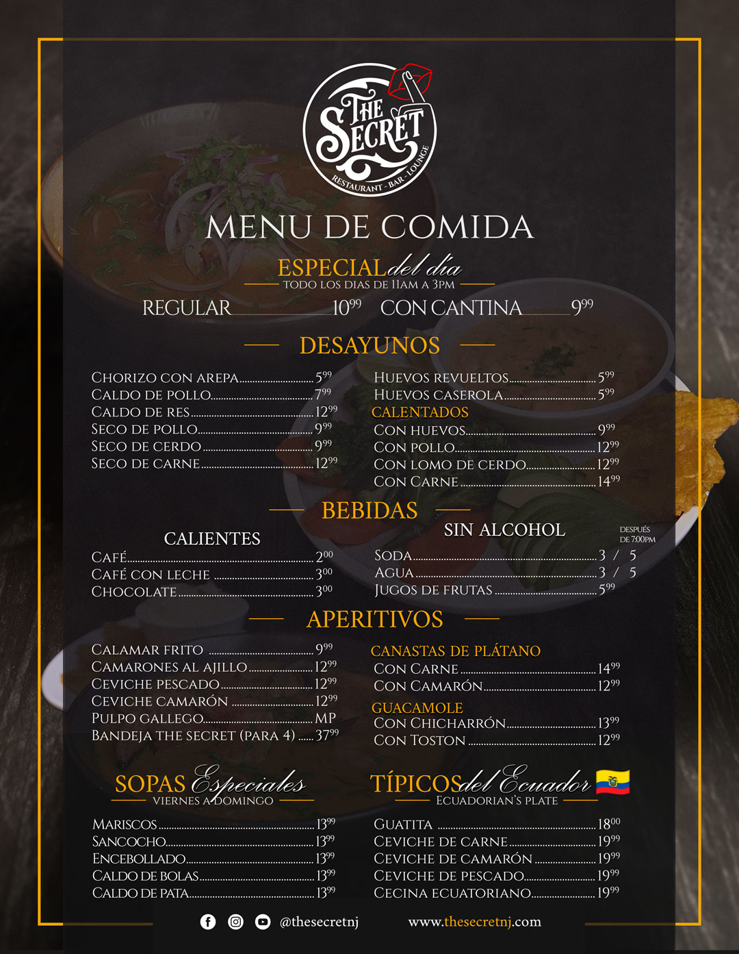 The Secret food menu