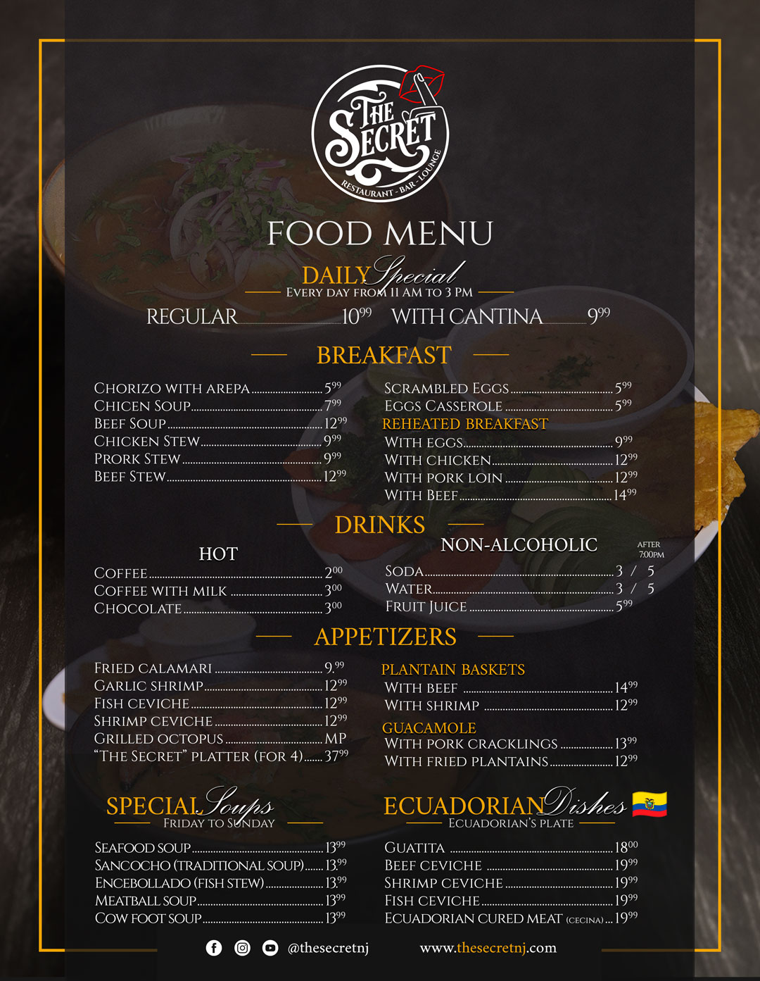 The Secret food menu