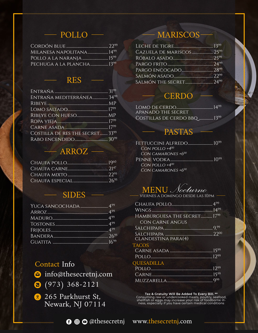 The Secret food menu